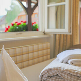 Blick aus dem Zimmer im Gasthaus goldener Engel